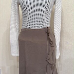 Wilfred Taupe Asymmetrical Skirt